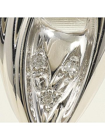 Unbranded PT900 Platinum Ring with 1 Diamond (0.02 ct), Certificate of Authenticity, Total Weight 7.0g, Like New Condition. (view 2)