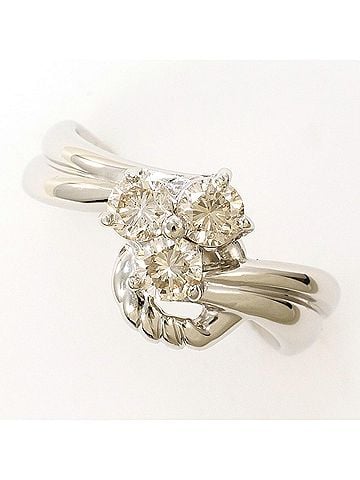 Unbranded PT900 Platinum Ring with Brown Diamond (0.563ct), Certificate of Authenticity, Total Weight 5.0g, Like New Condition. (view 1)