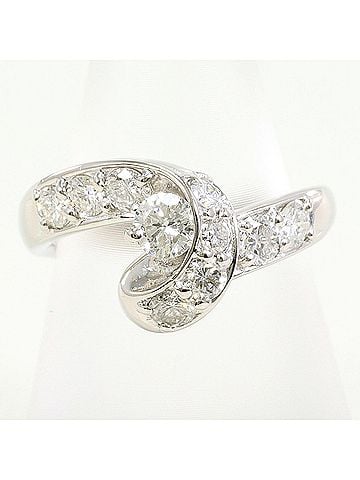 Unbranded PT900 Platinum Ring, 1 Diamond, 1.04ct, with Certificate of Authenticity, Total Weight 7.0g, Like New Condition. (view 1)