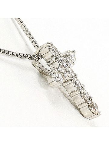 Unbranded PT900 Platinum / PT850 Necklace with 0.3ct Diamond, Total Weight 3.3g, 45cm, Like New Condition. (view 2)