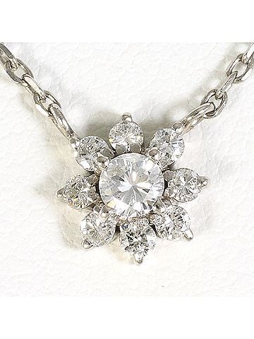Unbranded PT900 Platinum / PT850 Necklace with 0.10ct and 0.16ct Diamonds, Total Weight 3.2g, 40cm, Like New Condition. (view 1)