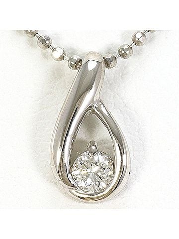 Unbranded PT900 Platinum / PT850 Necklace with 0.096ct Diamond, Total Weight 2.6g, 40cm, Like New Condition (view 1)