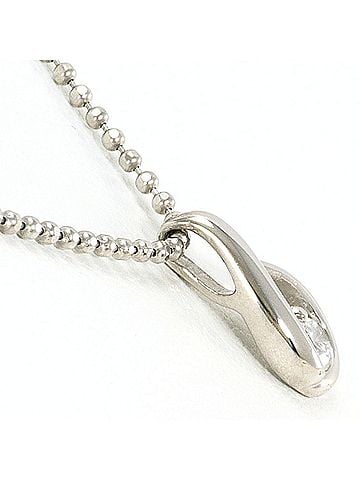 Unbranded PT900 Platinum / PT850 Necklace with 0.096ct Diamond, Total Weight 2.6g, 40cm, Like New Condition (view 2)