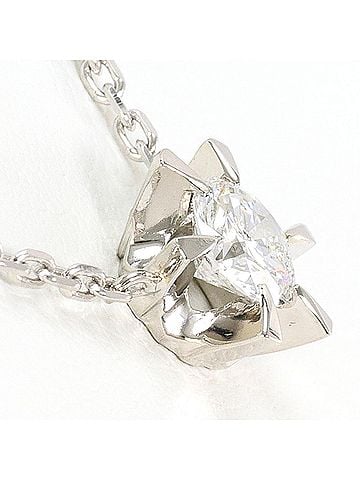 Unbranded PT850 Platinum Necklace with 0.598ct Diamond (I1 clarity), Total Weight 5.2g, 41cm Length, Like New Condition. (view 2)