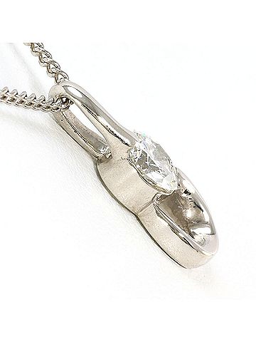 Unbranded PT900 Platinum / PT850 Necklace with 0.508ct Diamond (SI2 clarity), Total Weight 5.1g, 50cm Length, Like New Condition. (view 2)