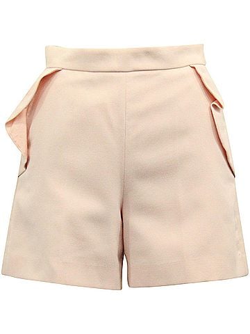 Sandro Sandro Paris Ruffled Detail Shorts in Pink Polyester  (view 1)
