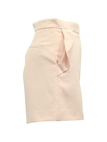 Sandro Sandro Paris Ruffled Detail Shorts in Pink Polyester  (view 2)