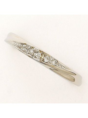 Unbranded K10 10K WG White Gold Ring with 0.03ct Diamond, Total Weight 1.5g, Like New Condition. (view 1)