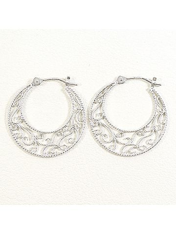 Unbranded K14 14K WG White Gold Earrings, Total Weight 1.5g, Like New Jewelry (view 1)