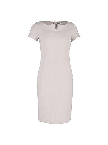 Max Mara  Max Mara Knee-Length Short Sleeve Bodycon Dress in Light Pink Wool (view 1)