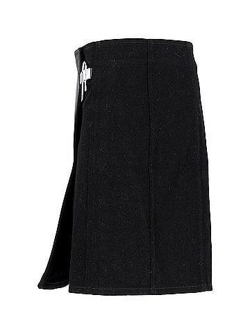 Givenchy Givenchy Padlock-Detail Panelled Mini Skirt In Black Cotton (view 2)