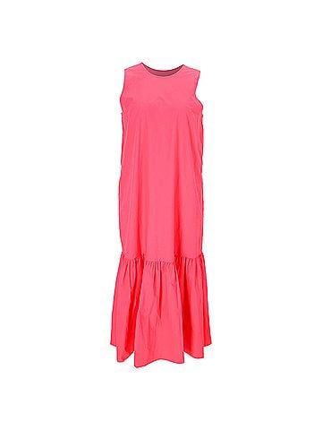 The Frankie Shop The Frankie Shop Loulou Flounce Hem Dress in Pink Cotton (view 1)