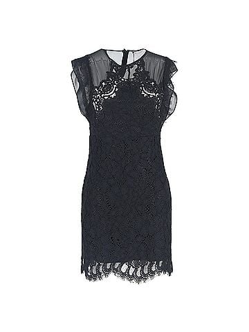 Sandro Sandro Ornella Black Lace Dress in Black Viscose (view 1)