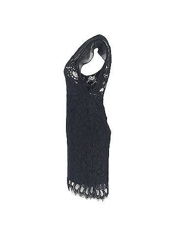Sandro Sandro Ornella Black Lace Dress in Black Viscose (view 2)