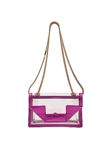 Saint Laurent  Saint Laurent Small Betty Chain Shoulder Bag in Pink PVC (view 1)