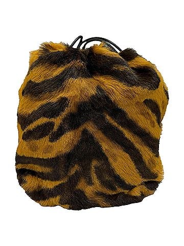 Jil Sander  Jil Sander Tiger-Print Bucket Bag in Brown Pony Hair (view 1)