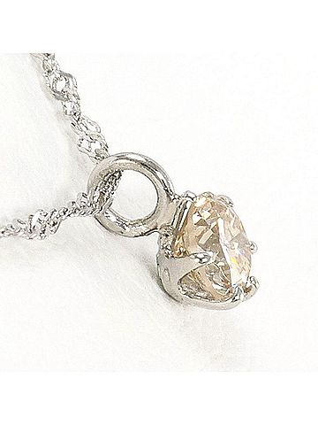 Unbranded PT900 Platinum / PT850 Necklace with 0.13 ct Diamond, Total Weight 0.6g, 42cm, Like New Condition (view 2)