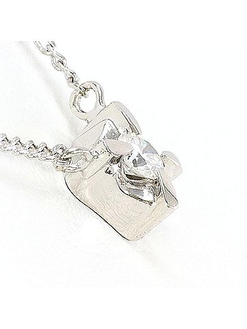 Unbranded PT900 Platinum / PT850 Necklace with 0.10ct Diamond, Total Weight 2.9g, 40cm, Like New Condition (view 2)