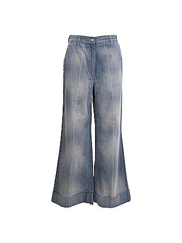 Gucci  Gucci Washed Bell-Bottom Jeans in Blue Cotton (view 1)