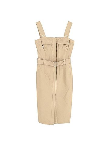 Alexander McQueen Alexander McQueen Midi Dress in Beige Cotton  (view 1)