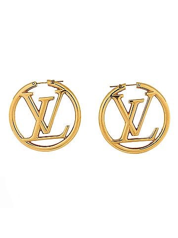Louis Vuitton Louise Hoop Earrings Metal GM (view 1)