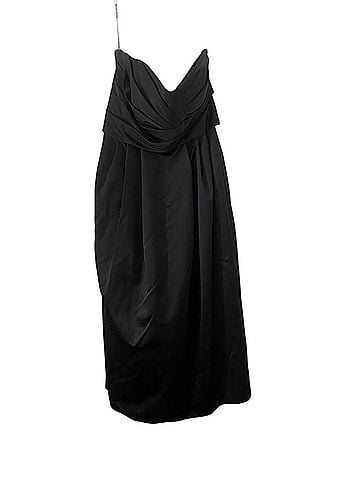 David's Bridal Black Strapless Sweetheart Long Cocktail  Cocktail Dress (view 1)