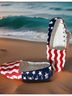 Floafers 100% Acrylic Stars Stripes Red White Blue Flats Size 7 - photo 8