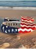 Floafers 100% Acrylic Stars Stripes Red White Blue Flats Size 7 - photo 4