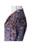 DÔEN 100% Silk Floral Paisley Blue Long Sleeve Blouse Size XS - photo 7