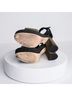 Free People 100% Suede Color Block Green Black Sandals Size EU 38 - photo 12