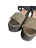 Free People 100% Suede Color Block Green Black Sandals Size EU 38 - photo 11