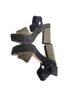 Free People 100% Suede Color Block Green Black Sandals Size EU 38 - photo 14