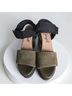 Free People 100% Suede Color Block Green Black Sandals Size EU 38 - photo 13