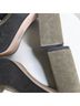 Free People 100% Suede Color Block Green Black Sandals Size EU 38 - photo 10