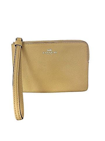 Coach Corner Zip Wallet Leather Wristlet (view 1)