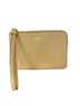 Coach 100% Leather Solid Yellow Gold Leather Wristlet One size - photo 1