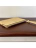 Coach 100% Leather Solid Yellow Gold Leather Wristlet One size - photo 5