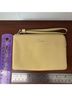Coach 100% Leather Solid Yellow Gold Leather Wristlet One size - photo 4