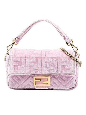 Fendi Zucca Embossed Velvet Baguette Satchel (view 1)