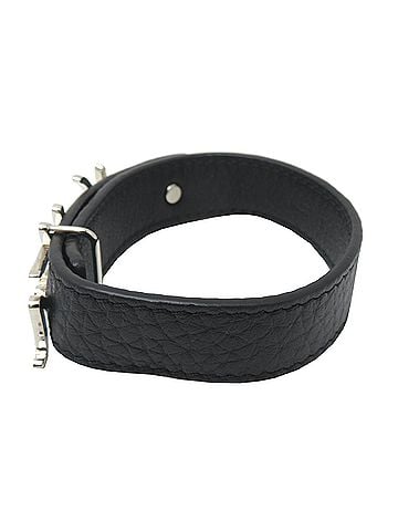 Louis Vuitton Louis Vuitton Bracelet LV Autograph Women's M6527E (Discontinued) Taurillon Leather Black (view 2)
