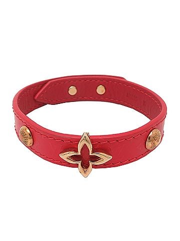 Louis Vuitton Louis Vuitton Flower Bracelet for Women and Men, M6535 (Discontinued), Monogram Red (view 1)