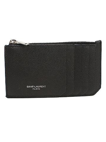 Saint Laurent SAINT LAURENT Saint Laurent Wallet/Coin Case 609362 Fragment Zip Pouch Women's Black (view 1)