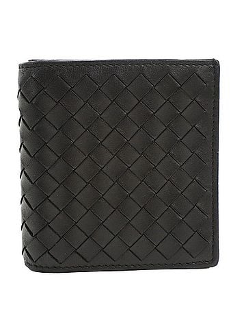 Bottega Veneta BOTTEGA VENETA Bottega Veneta Bi-fold Wallet Intrecciato Men's Black (view 1)