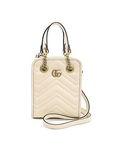 Gucci GUCCI Gucci Handbag 696123 2WAY GG Marmont Women's White (view 1)