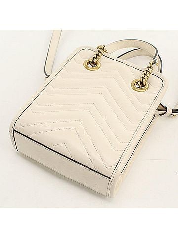 Gucci GUCCI Gucci Handbag 696123 2WAY GG Marmont Women's White (view 2)