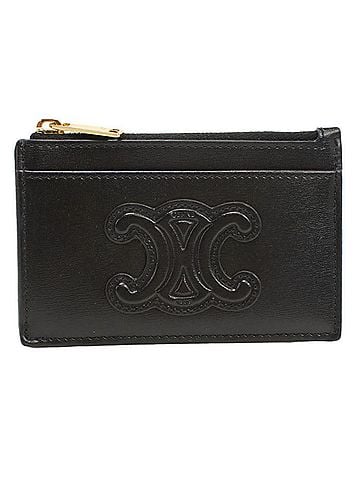Céline CELINE Triomphe Women's Wallet/Coin Case, Black (view 1)