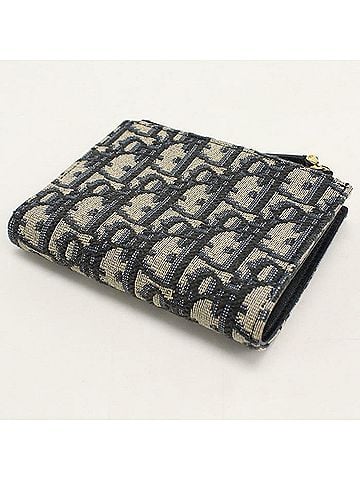 Christian Dior Christian Dior DIOR Dior Bi-fold Wallet S2197UTZQ Dahlia 30 Montaigne Women's Navy (view 2)