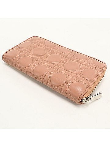 Christian Dior Christian Dior DIOR Dior Long Wallet, Round Zipper, Voyageur Lady Dior, Women's, Pink (view 2)