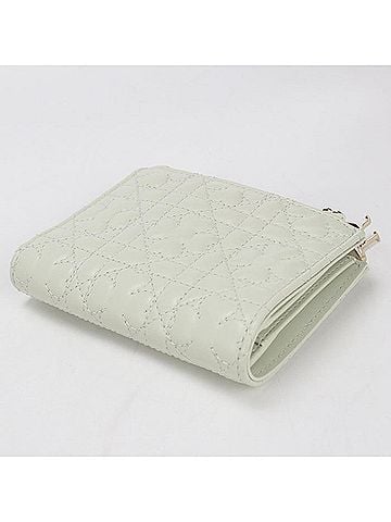 Christian Dior Christian Dior DIOR Dior Bi-fold Wallet Dahlia Lady Women's Green (view 2)