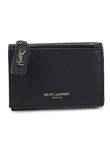 Saint Laurent SAINT LAURENT Saint Laurent Tri-fold Wallet 607925 Compact Women's Black (view 1)